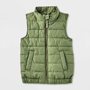 Toddler Green Puffer Vest